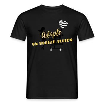 Adopte un Breizh-Illien - T-shirt homme - noir - Devant - AI Model Male 178 light (178cm)