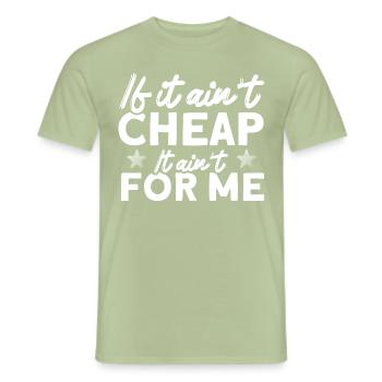 Coupon Shopper Discount Couponer Vente à prix réduit - T-shirt homme - vert sauge - Devant - AI Model Male 178 light (178cm)