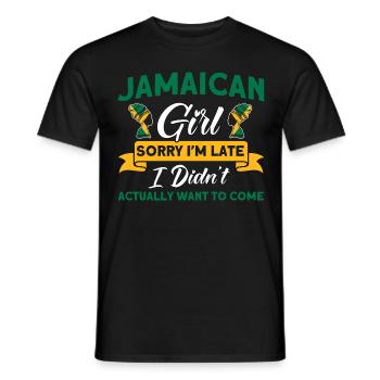 Jamaika Jamaikanische Flagge Geschenk - Männer T-Shirt - Schwarz - Vorne - AI Model Male 178 light (178cm)