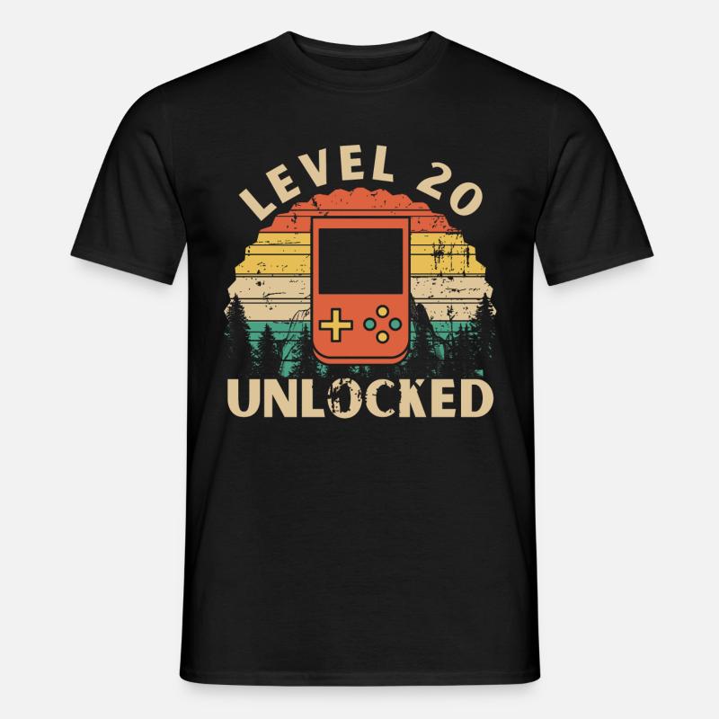 Level 20 Unlocked - T-shirt homme - noir
