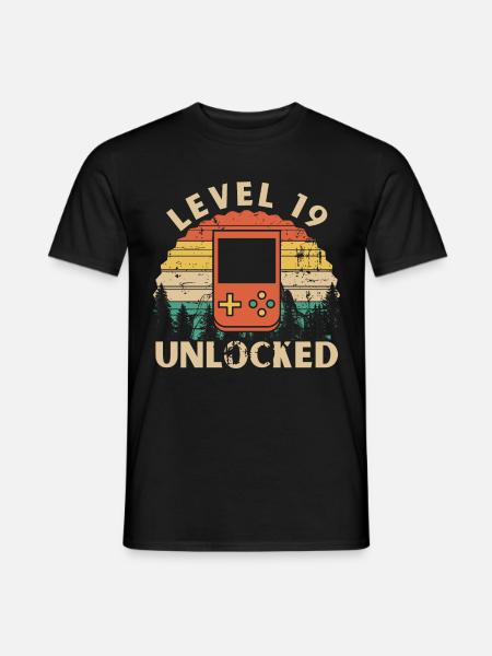 Level 19 Unlocked - Men's T-Shirt - black