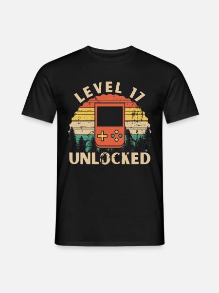 Level 17 Unlocked - Men's T-Shirt - black