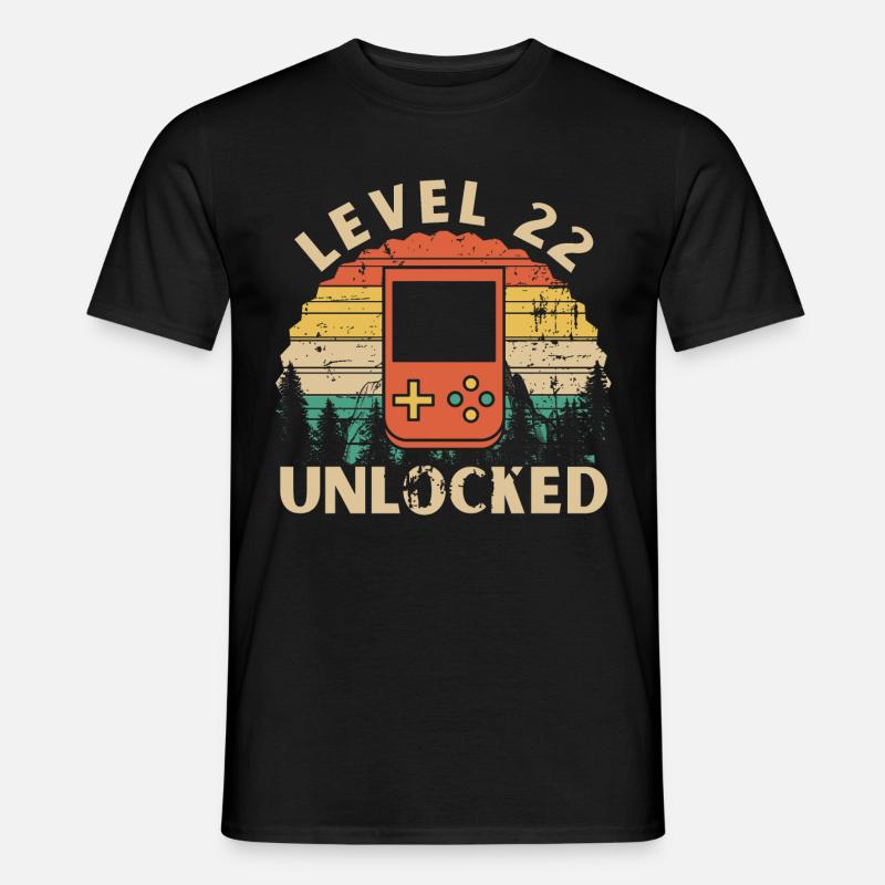Level 22 freigeschaltet - Männer T-Shirt - Schwarz