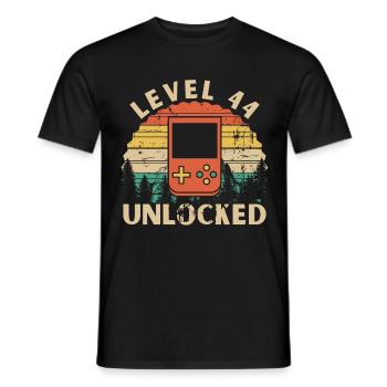 Level 44 Unlocked - T-shirt homme - noir - Devant - AI Model Male 178 light (178cm)