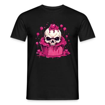 Pinkes Horror Kirschtörtchen - Happy Halloween - Männer T-Shirt - Schwarz - Vorne - AI Model Male 178 light (178cm)