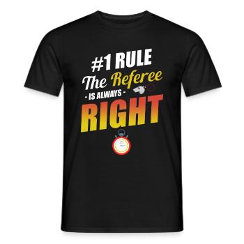 #1 Regel: Der Schiedsrichter Hat Immer Recht: - Männer T-Shirt - Schwarz - Vorne - AI Model Male 178 light (178cm)