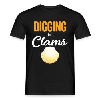 digging for mussels, oysters, mussels, - Men's T-Shirt - black - Front - AI Model Male 178 light (178cm)