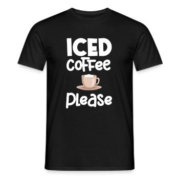 Café glacé S’il vous plaît Lovers Décaféiné - T-shirt homme - noir - Devant - AI Model Male 178 light (178cm)