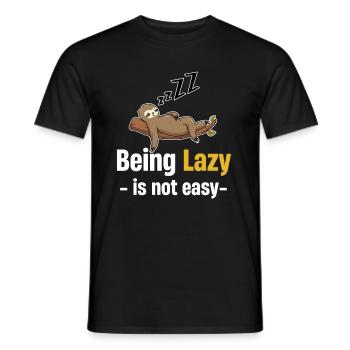 Être paresseux n’est pas seulement un paresseux - T-shirt homme - noir - Devant - AI Model Male 178 light (178cm)