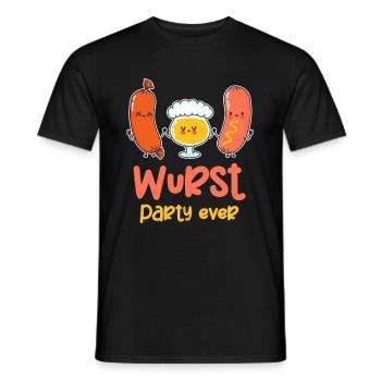 Sausage Party Ever Saucisse allemande Bratwurst allemande - T-shirt homme - noir - Devant - AI Model Male 178 light (178cm)