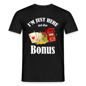 I'm just here for the - Men's T-Shirt - black - Front - AI Model Male 178 light (178cm)