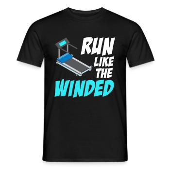 Laufen Wie Das Winded Laufband Workout Fitness - Männer T-Shirt - Schwarz - Vorne - AI Model Male 178 light (178cm)