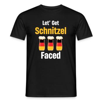Let's Get Schnitzel Faced Wiener - Männer T-Shirt - Schwarz - Vorne - AI Model Male 178 light (178cm)