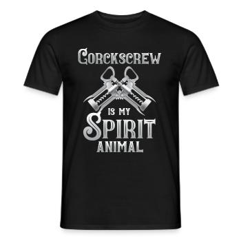 Korkenzieher Ist Mein Seelentier Sommelier - Männer T-Shirt - Schwarz - Vorne - AI Model Male 178 light (178cm)