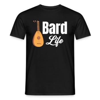 Bard Life, Lute Player, String Musician, Mandolinist - Men's T-Shirt - black - Front - AI Model Male 178 light (178cm)