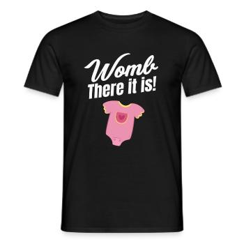 Womb, there it is! Funny midwife - Men's T-Shirt - black - Front - AI Model Male 178 light (178cm)