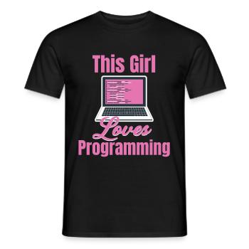 Dieses Mädchen Liebt Es, - Männer T-Shirt - Schwarz - Vorne - AI Model Male 178 light (178cm)
