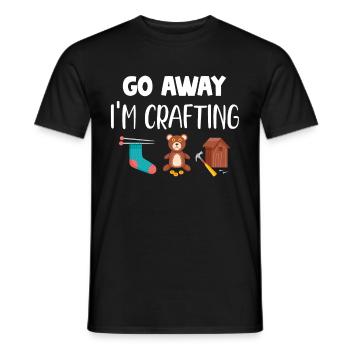 Go away, I'm making pottery, scrapbooking, - Men's T-Shirt - black - Front - AI Model Male 178 light (178cm)