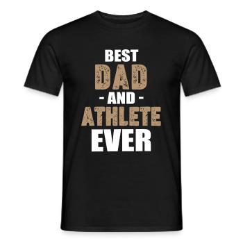 Best dad and athlete of all time - Men's T-Shirt - black - Front - AI Model Male 178 light (178cm)