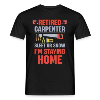Rentner Im Ruhestand Zimmermann Schneeregen Oder - Männer T-Shirt - Schwarz - Vorne - AI Model Male 178 light (178cm)