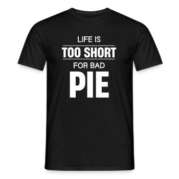 Das Leben Ist Zu Kurz Für Schlechte Kuchen, - Männer T-Shirt - Schwarz - Vorne - AI Model Male 178 light (178cm)
