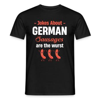 Les blagues sur les saucisses allemandes sont la saucisse - T-shirt homme - noir - Devant - AI Model Male 178 light (178cm)