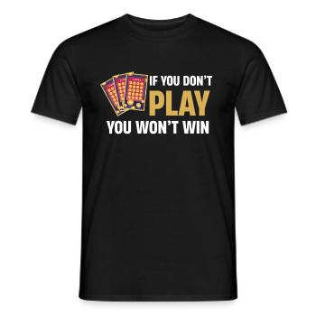 My Retirement Funny Lottery Player - Men's T-Shirt - black - Front - AI Model Male 178 light (178cm)