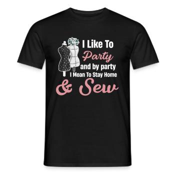 J’aime faire la fête et par fête, j’entends - T-shirt homme - noir - Devant - AI Model Male 178 light (178cm)