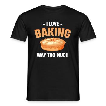 J’aime beaucoup trop cuisiner ! Pâtissier - T-shirt homme - noir - Devant - AI Model Male 178 light (178cm)