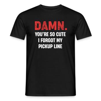 Damner. Tu es si mignonne que j’ai envie de - T-shirt homme - noir - Devant - AI Model Male 178 light (178cm)