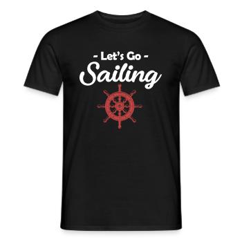 Let's Go Sailing Yachting Pontonboot Nauti Segler - Männer T-Shirt - Schwarz - Vorne - AI Model Male 178 light (178cm)