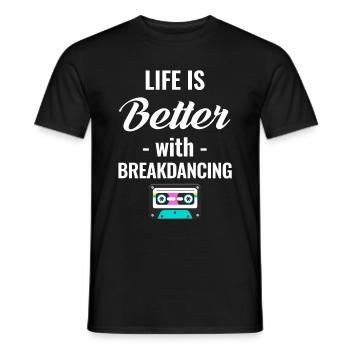 Das Leben Ist Besser Mit Der - Männer T-Shirt - Schwarz - Vorne - AI Model Male 178 light (178cm)