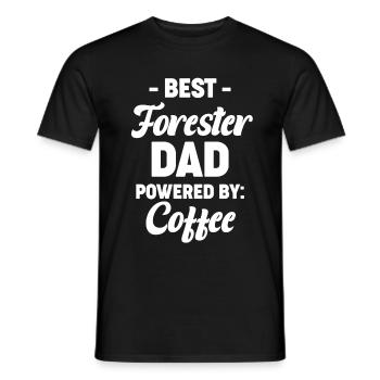 Bester Förstervater Angetrieben Von Kaffee - Männer T-Shirt - Schwarz - Vorne - AI Model Male 178 light (178cm)