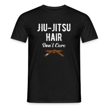 Jiu Jitsu Hair Don't Care Judo Karate Boxen - Männer T-Shirt - Schwarz - Vorne - AI Model Male 178 light (178cm)