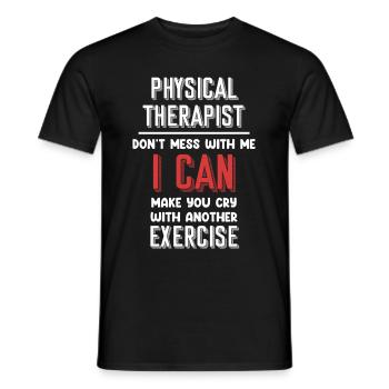 Mess with me, I can you with a - Men's T-Shirt - black - Front - AI Model Male 178 light (178cm)