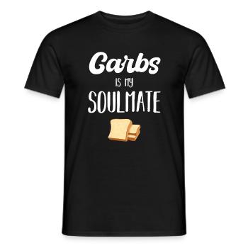 Carbs are my soulmate - Men's T-Shirt - black - Front - AI Model Male 178 light (178cm)