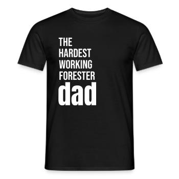 The hardest-working forester dad - Men's T-Shirt - black - Front - AI Model Male 178 light (178cm)
