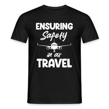 Assurer la sécurité du trafic aérien - T-shirt homme - noir - Devant - AI Model Male 178 light (178cm)