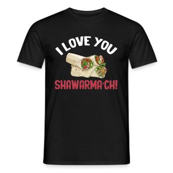 Ich Liebe Dich, Shawarma'ch! Döner Kebab - Männer T-Shirt - Schwarz - Vorne - AI Model Male 178 light (178cm)