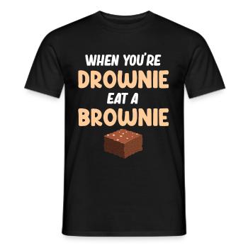 Si vous vous noyez, mangez un - T-shirt homme - noir - Devant - AI Model Male 178 light (178cm)