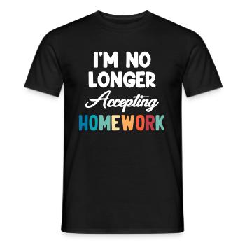 Je n’accepte pas les devoirs-sarcastiques - T-shirt homme - noir - Devant - AI Model Male 178 light (178cm)