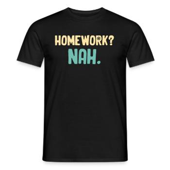 Devoirs? Non. Drôle Graduation Sarcastique - T-shirt homme - noir - Devant - AI Model Male 178 light (178cm)