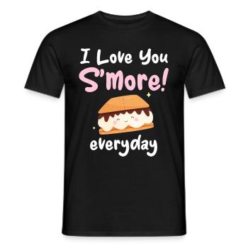 Ich Liebe Dich S'more Jeden Tag Glamping - Männer T-Shirt - Schwarz - Vorne - AI Model Male 178 light (178cm)