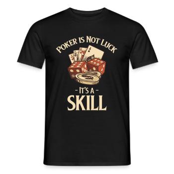 Poker isn't luck, it's a - Men's T-Shirt - black - Front - AI Model Male 178 light (178cm)