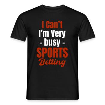 I can't, I'm very busy - Men's T-Shirt - black - Front - AI Model Male 178 light (178cm)