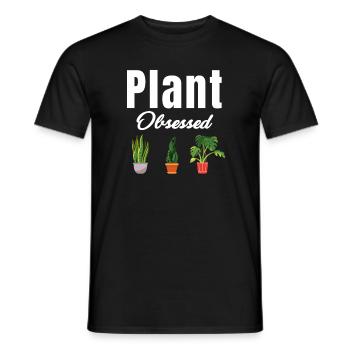 Pflanzenbesessener Liebhaber Gartenbau Gärtner - Männer T-Shirt - Schwarz - Vorne - AI Model Male 178 light (178cm)