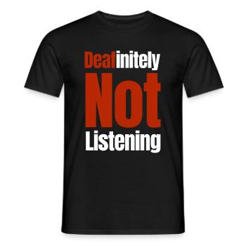 Definitiv Taub Und Fantastisch Beeinträchtigter - Männer T-Shirt - Schwarz - Vorne - AI Model Male 178 light (178cm)