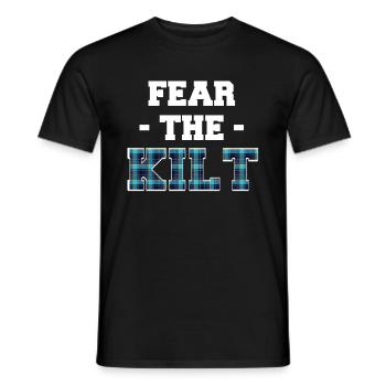 Fear The Kilt Histoire écossaise drôle - T-shirt homme - noir - Devant - AI Model Male 178 light (178cm)