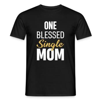 Eine Gesegnete Alleinerziehende Mutter Feminismus - Männer T-Shirt - Schwarz - Vorne - AI Model Male 178 light (178cm)