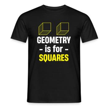 Geometry is algebraic for squares pi - Men's T-Shirt - black - Front - AI Model Male 178 light (178cm)